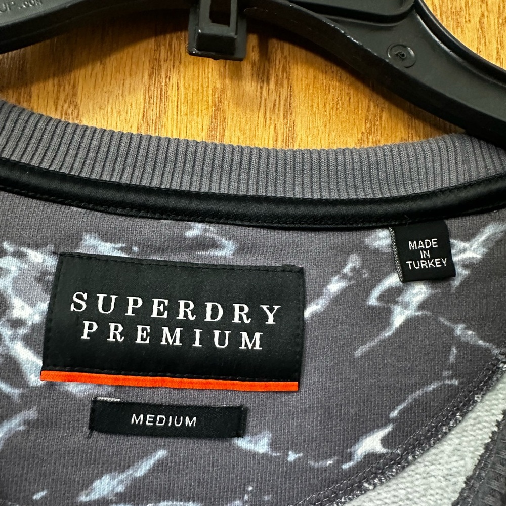 Superdry Premium Gray Marble Patterned Sweater - image 3
